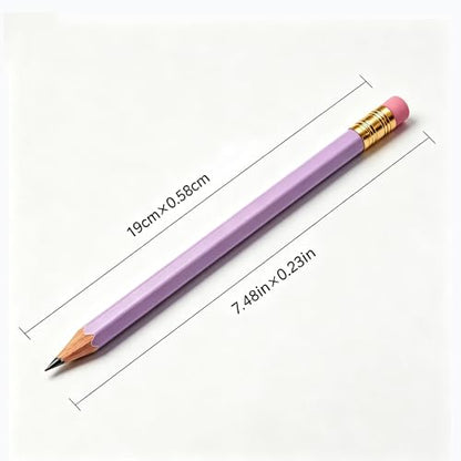 SHIDOW #2 HB Purple Wood Pencils With Erasers Office Writing 30 Pack | Purple Pencil Erasable