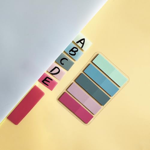 ELII 300 PCS Sticky Index Tabs 2 Inch Book Tabs Page Markers Lavender | Writable and Repositionable,File Tabs Self Adhesive, Labels for Pages Notebooks,Smooth writing,Transparent,Safety Material - color: Lavender