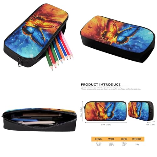 Cool Butterfly Kids Backpack Set Girls 3 PCS Kids Backpack with Lunch Box Pencil Case Large Capacity Bookbag Casual Daypack for Elementary School Students - color: Cool Butterfly