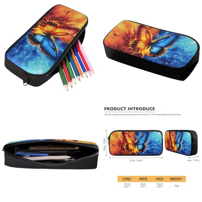 Cool Butterfly Kids Backpack Set Girls 3 PCS Kids Backpack with Lunch Box Pencil Case Large Capacity Bookbag Casual Daypack for Elementary School Students - color: Cool Butterfly