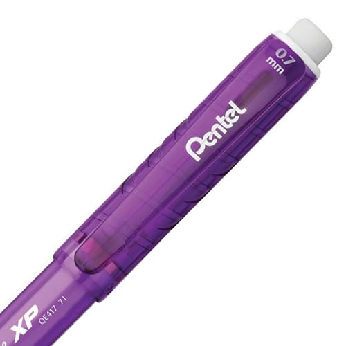 Pentel Twist Erase EXPRESS Automatic Pencil, 0.7mm Lead Size, Violet Barrel, Box of 12 (QE417V) - color: Violet, size: 12 Count (Pack of 1)