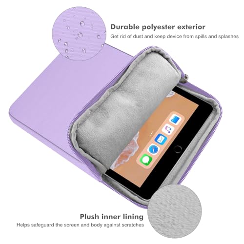 MoKo 9-11 Inch Tablet Sleeve Bag Padded Protetive Carrying Case | Fits New 11inch iPad Air M4, iPad A16 2025, iPad Pro 11 M4, Air 5/4/3, iPad 10/9/8th Gen, Tab S8/S9 11", Lilac - color: Lilac, size: 9-11 inch