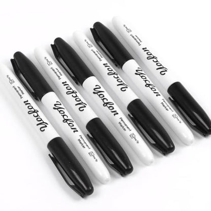 Permanent Markers, 72 Count Black Permanent Markers Set, Fine Tip, Waterproof Markers, Works On Plastic, Wood, Stone And Metal For Doodling, Marking