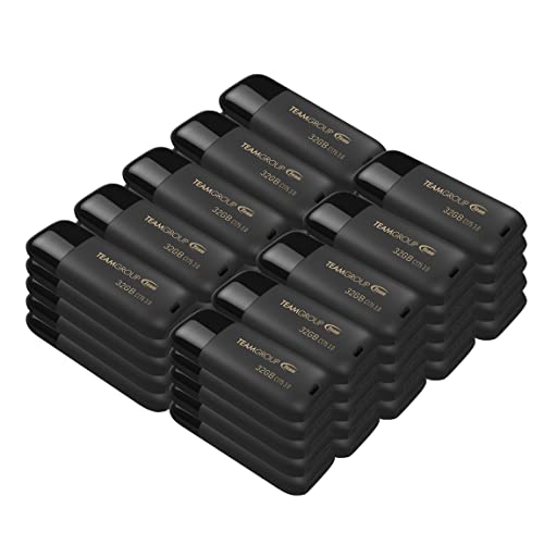 TEAMGROUP C175 32GB 50 Pack USB 3.2 Gen 1 (USB 3.1/3.0) Flash Thumb Drive, External Data Storage Memory Stick Compatible with Computer/Laptop Matte Black TC175332GB25 - size: 32GB (50-Pack)
