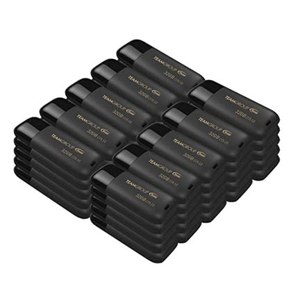 TEAMGROUP C175 32GB 50 Pack USB 3.2 Gen 1 (USB 3.1/3.0) Flash Thumb Drive, External Data Storage Memory Stick Compatible with Computer/Laptop Matte Black TC175332GB25 - size: 32GB (50-Pack)