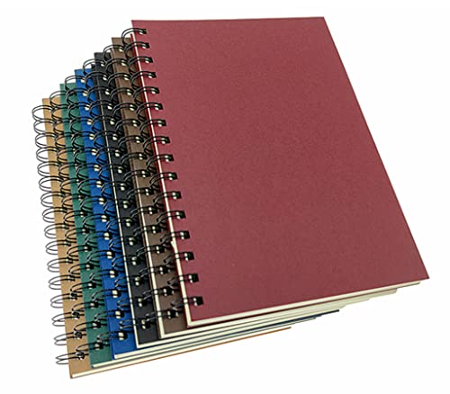 ALIMITOPIA Spiral Notebook Journal,College Ruled Thick Paper Hardcover Wirebound Notepad Diary Memo Sketch Note Book for School Office Business Supplies,100gsm Thick Inner Paper,A5 Size(8.3X5.7") & 80 - color: 6 Colors
