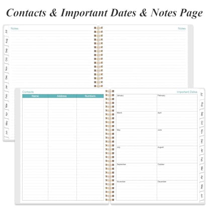 Daily Planner 2026-2027 Full Page Per Day- 2026-2027 Daily & Monthly Planner from July 2026 to June 2027, Day Planner 2026-27 with 12 Months Tabs, 8.5" x 11", Pink Flowers - color: Pink Flowers, size: 8.5" x 11"