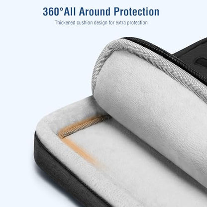 MOSISO 360 Protective Laptop Case 13.3 inch, 13 inch Laptop Sleeve Compatible with MacBook Neo/Air 13.6/Pro 13/Pro 14, HP Dell ASUS Lenovo, Side Open Carrying Bag with 4 Accessory Pockets&Handle,Black