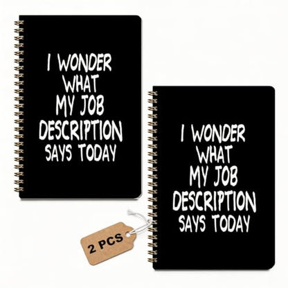 2 Pcs Funny A5 Spiral Notebook, Funny Sarcastic Journal Notebook 160 Pages | College Ruled Notebooks, Sarcastic Notebooks for Coworker, Hardcover Journals for Writing Office, School Office Supplies - color: Multicolour 0013