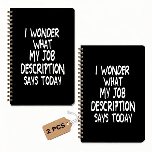2 Pcs Funny A5 Spiral Notebook, Funny Sarcastic Journal Notebook 160 Pages | College Ruled Notebooks, Sarcastic Notebooks for Coworker, Hardcover Journals for Writing Office, School Office Supplies - color: Multicolour 0013