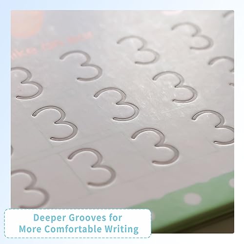 LUCKFUTURE Grooved Handwriting Book Practice, Magic Copybooks for Kids Reusable Handwriting Practice Set, Preschool Calligraphy Workbook with a Storage Bag for Easy Use - size: Grooved Handwriting Practice Book