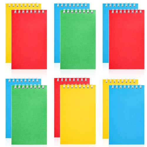 24 Packs Mini Spiral Notebooks Bulk Small Pocket Notebook Colorful Memo Pads for Work, Home, Office, School, Gifts - style: Colorful