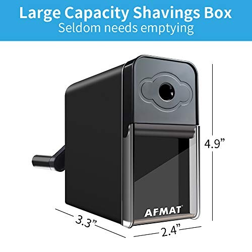 AFMAT Long Point Pencil Sharpener, 8-20mm Long Pencil Nibs, Self-Feed & Adjustable Pencil Sharpness, Artist Pencil Sharpener Manual for φ6-8.2mm Charcoal/Art/Drawing/Sketching/Colored Pencils PS10