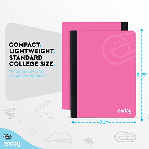 Enday Composition Notebooks College Ruled Paper, Hard Cover Composition Notebook, Premium Lined Composition Books, 100 Sheets Ruled Notebook, Pink and Yellow (2 Pack) - color: PINK - YELLOW