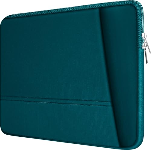 Laptop Case 15.6 inch, Sturdy Portable Monitor Computer Laptop Case, Carrying Sleeve Bag 15.6'' with Pockets for MacBook PC Mac HP Lenovo Dell Asus Xbox Switch, Cyan - color: Cyan, size: 15.6 Inch