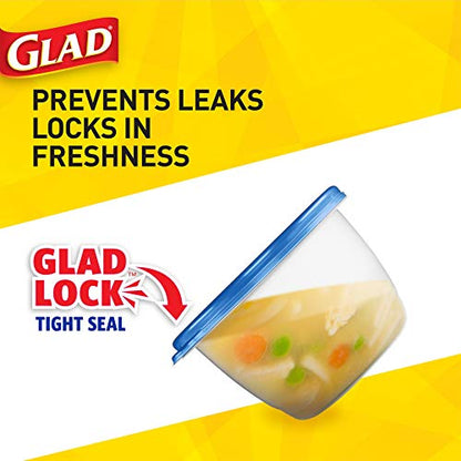 Glad GladWare MatchWare Food Storage Containers with Lids, No BPA Reusable Plastic 20 Piece Variety Pack for Lunches, Meal Prep, and Leftovers, Leak Resistant, Microwave and Dishwasher Safe - 2 Pack - size: 20 Count (Pack of 2)