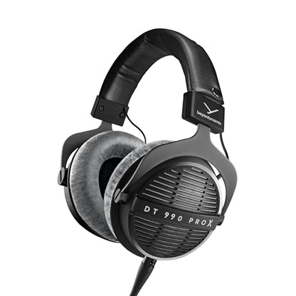 beyerdynamic DT 990 Pro X 48옴 유선 오버이어, 오픈 백 전문 녹음 스튜디오 모니터 헤드폰, 믹싱, 편집, 중요 청취, DJ 스테레오 헤드셋, 독일산, 블랙, 그레이