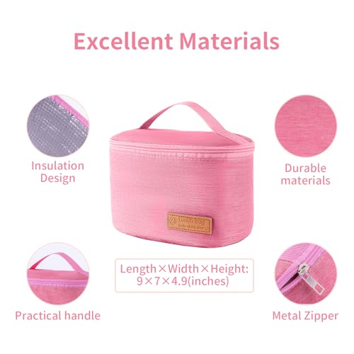 Bento Lunch Box Set -2 Stackable Adult And Women's Lunch Boxes - Including Lunch Bag, Leak Proof And Bisphenol Free A - Built-In Cutlery Set - Dishwasher Safe (Pink) - color: red