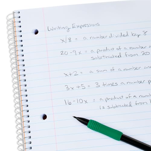 Orange Wide-Rule Single-Subject Notebook, 100 Pages (4-Pack) | School & Work Use, Wide Browser, Single Subject, Home Use