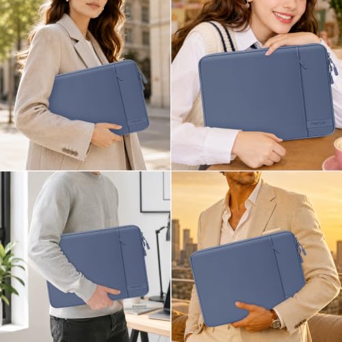 MOSISO Laptop Sleeve Compatible with MacBook Neo 13 inch 2026 A3404 / Air 13.3 13.6 M5 M4 M3 M2 M1 / Pro 13 M2 M1, 360 Degree Protective Computer Sleeve Bag with Vertical Pocket&Small Case, Indigo - color: Indigo