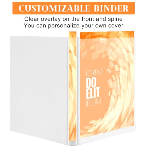 Fulmoon 24 Pcs 3 Ring Plastic Binders Bulk with 2 Pockets Flexible Binder with Transparent View Cover Plastic Binder for Home Office(1/2 Inch,White) - color: White, size: 1/2 Inch