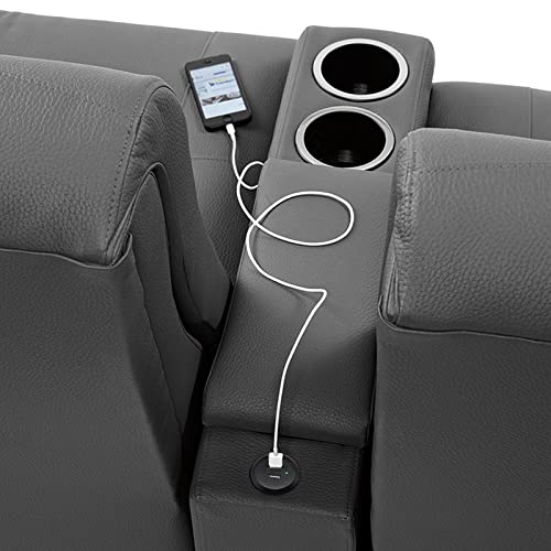 Desktop USB Power Grommet Recessed Mount Power Hub Desk Power Outlet USB Charging Center Built in Nightstand Cabinet Sofa 2 USB 2.1A - size: 5 ft
