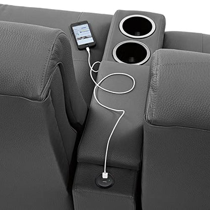 Desktop USB Power Grommet Recessed Mount Power Hub Desk Power Outlet USB Charging Center Built in Nightstand Cabinet Sofa 2 USB 2.1A - size: 5 ft
