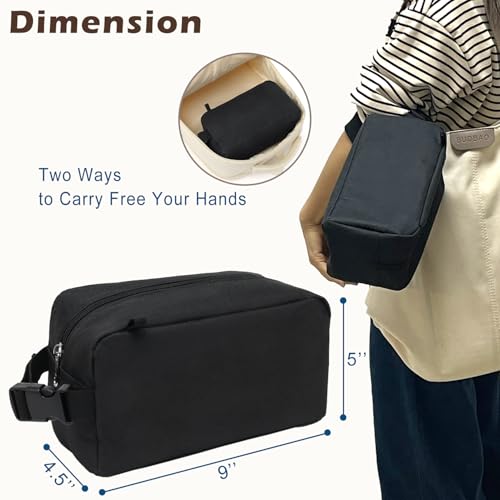 FlowFly Small Insulated Lunch box Portable Soft Bag Mini Cooler Thermal Meal Tote Kit with Buckle for Work, BlackWithBuckle - color: BlackWithBuckle