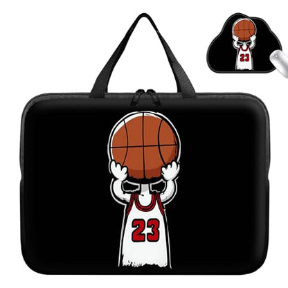 Laptop Bag 12 Inch,Resistant Shockproof Laptop Sleeve Case Protective Cover Carrying Case with Handle Compatible for HP Dell Lenovo Acer Asus Notebook Computer,Basketball Player - color: Basketball player, size: 11-12.5 in