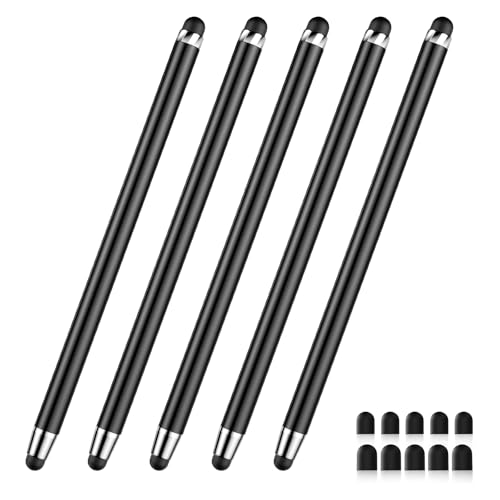 Stylus Pen for Touchscreen(5 pcs),2-in-1 Stylus | High Sensitivity Precision Suitable for Touch Screens of iPhone/ipad/Android Tablet(Black) - color: 5PCS Black