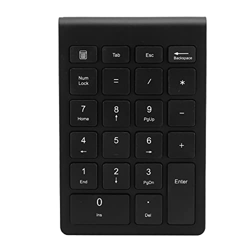 LICAEVEY Wireless Number Pad and Mouse Combo, Portable Ultra Slim 2.4G 22-Key USB Wireless Numeric Keypad and Mouse Set for Notebook