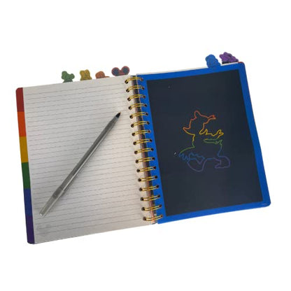 Disney Pride Spiral Tab Journal Diary Notebook, Mickey Mouse Rainbow Pride Journal - style: Disney Pride