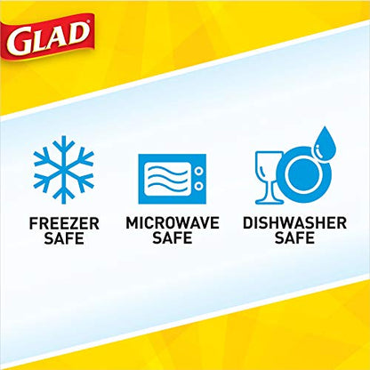 Glad GladWare MatchWare Food Storage Containers with Lids, No BPA Reusable Plastic 20 Piece Variety Pack for Lunches, Meal Prep, and Leftovers, Leak Resistant, Microwave and Dishwasher Safe - 2 Pack - size: 20 Count (Pack of 2)