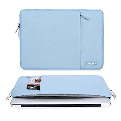 MOSISO Laptop Case 13.3 inch, 13-13.3 inch Laptop Sleeve Compatible with MacBook Air/Pro 13/Pro 14 M5 M4 M3 M2 M1, HP Dell ASUS Lenovo,Polyester Vertical Computer Sleeve Bag with Pocket, Air Blue - color: Air Blue, size: 13.3 inch