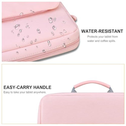 Tablet Sleeve Bag for 13 inch iPad Air (M4/M3/M2) 2026, 13 inch iPad Pro (M5/M4), 12.9" iPad Pro (6th/5th/4th/3rd Gen), Galaxy Tab S10+ S9+ with Magic Keyboard, Protective iPad Case Bag, Pink - color: Pink