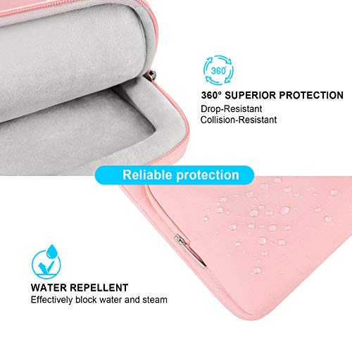 Lacdo 360° Protective Laptop Shoulder Bag, 14 inch Computer Bags for 14 inch MacBook Pro M5 Pro/Max A3426 A3427 (2026), M5/M4/M3/M2/M1 A3434 A3112 A3401 A3185 A2918 A2992 2025-2021 Messenger Bag, Pink - color: Pink, size: 14 Inches