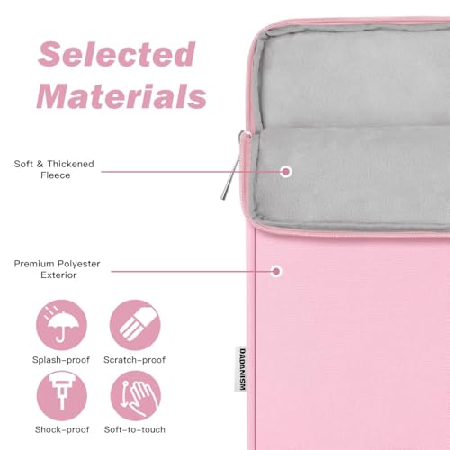 Dadanism 9-11" Tablet Sleeve Bag Carrying Case for iPad (A16) 11th Gen 11", iPad 10th Gen 10.9" Air 5/4, iPad Air/Pro 11", iPad 9/8/7th 10.2", Galaxy Tab A11+ Plus 11"/S9 FE, Tab M11 11",Flowers Pink - color: Flowers Pink, size: 9-11 inch