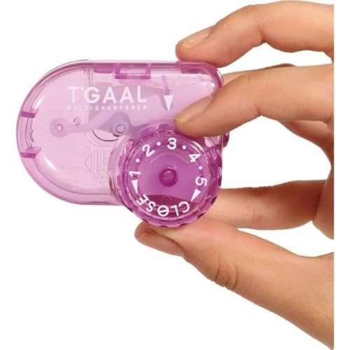 KUTSUWA STAD T'GAAL Angle Adjustable Pencil Sharpener (RS036PU) | Translucent Purple, 1 ea. - color: Translucent Purple