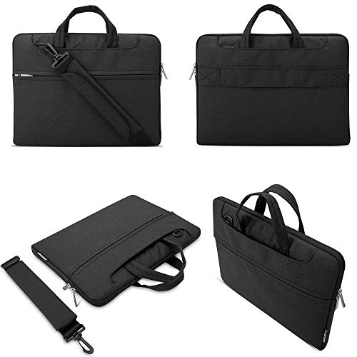 Lacdo 16 inch Laptop Bag for 16 inch New MacBook Pro M5 Pro/Max A3428 A3429 (2026), M4/M3/M2/M1 Pro/Max A3403 A3186 A2991 A2780 A2485 A2141 2024-2019, 15 inch Surface Laptop 7th Computer Bag, Black - color: Black, size: New MacBook Pro 16 Inch