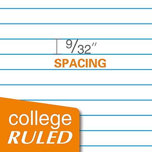 Kaisa Loose Leaf Paper Filler Paper 8x10.5 inches, College Ruled, 3-Hole Punched for 3-Ring Binder, 150 Sheets/Pack (3 Pack) F15001C - color: College, size: 3pack