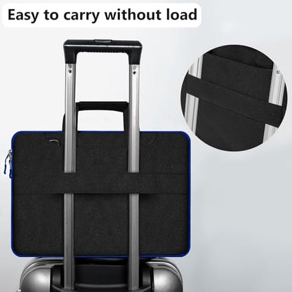 Hseok Laptop Shoulder Bag 13 13.3 14 Inch Case Compatible with MacBook Pro/Neo 14" M5/M4/M3/M2/M1,Mac Air/pro/Neo 13" and Most 13 13.3 14 Notebooks,Spill-Resistant Briefcase,Black & Blue - color: Black & Blue, size: 13-13.5 inch
