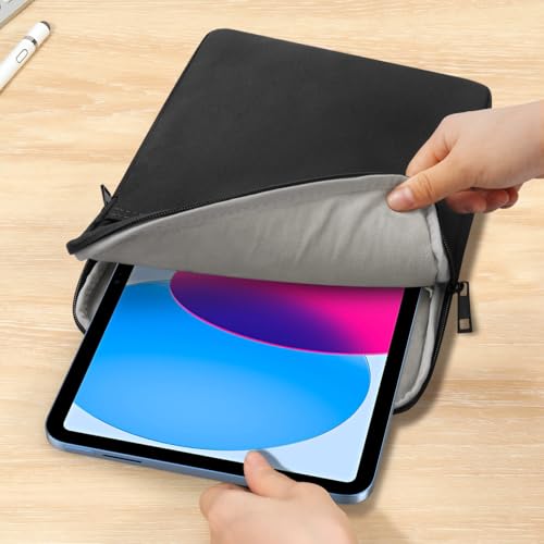 Dadanism 9-11 Inch Tablet Sleeve Bag Carrying Case for iPad (A16) 11th Gen 11", iPad 10th Gen 10.9" Air 5/4, iPad Air/Pro 11", iPad 9/8/7th 10.2", Galaxy Tab A11+ Plus 11"/S9 FE, Tab M11 11", Black - color: Black, size: 9-11 inch