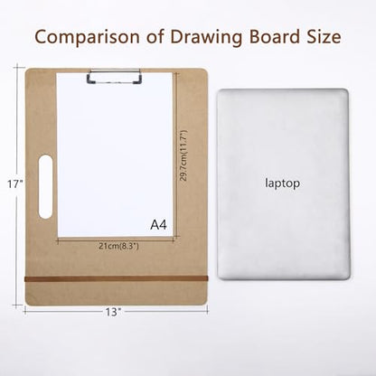 13" x 17" Artist Sketch Board with Handle - Portable Drawing Board, Large Clipboard for Painting and Drawing, Art Supplies for Adults by TX Liteart - size: 13"x17", 1 Pack