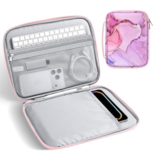 MoKo 9-11 Inch Padded Tablet Sleeve Protective Carrying Case for 11" iPad Air M4 2026, iPad A16/Pro 11 M5, i-Pad 10./Air 5/4th 10.9, iPad9/8. 10.2, Tab S8/S9 11, Tablet Bag with Handle, Cloudy Pink - color: Cloudy Pink, size: 9-11 Inch