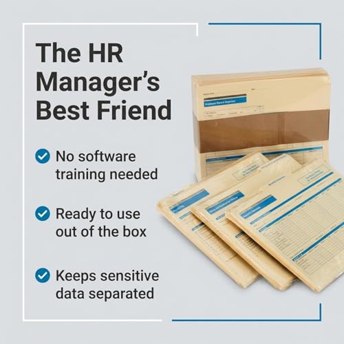 ComplyRight Employee Record Organizer 3-Folder Set, Pack of 25 | 9-1/2" x 12" x 1-1/4", Document Filing Folder for Businesses, HR Employee Management Documentation Office Supplies - style: 3-Folder Set