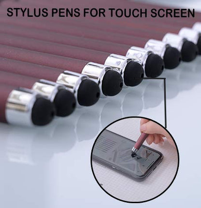 MiSiBao 0.7mm Black Ink Gel Ink Rollerball Pens 2 in 1 Medium Point Pens with Stylus Work Pen Smooth Writing for Office Black gel pen (Burgundy-18pack) - color: Burgundy-0.7mm-18pack