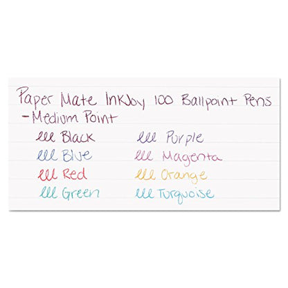 Paper Mate InkJoy 100ST Ballpoint Pens, Medium Point, Assorted Ink, 8 count(pack of 1) (1945932)