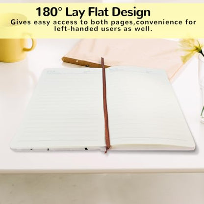 Lovdazzles Pretty Leather Lined Journal Music Notebook 200 Pages A5 Ruled Journaling Notebooks, for Music Composition Songwriting for Instrument Lovers Musicians Students(5.8 x 8.3) - color: Multi 1718