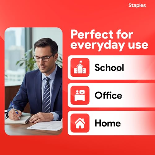STAPLES Retractable Gel Pens, Fine Point 0.7mm, Blue Ink, 12 Pack – ProGel Smooth‑Writing Pens for Office, School & Home - color: Blue, size: 12 Pack, style: Fine Point