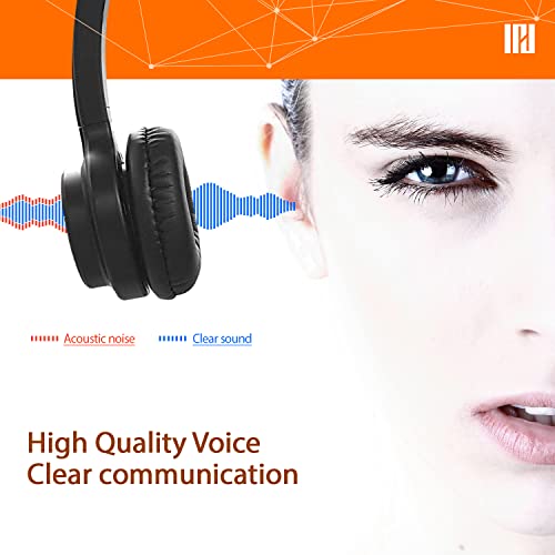 IPD IPH-250 USB Headset with Noise Cancelling Microphone for Office and Call cengter- Compatible with Skype, Microsoft Teams, Cisco Jabber, Avaya One-X and Other Soft Phones - color: Leather Cushion, style: Monaural